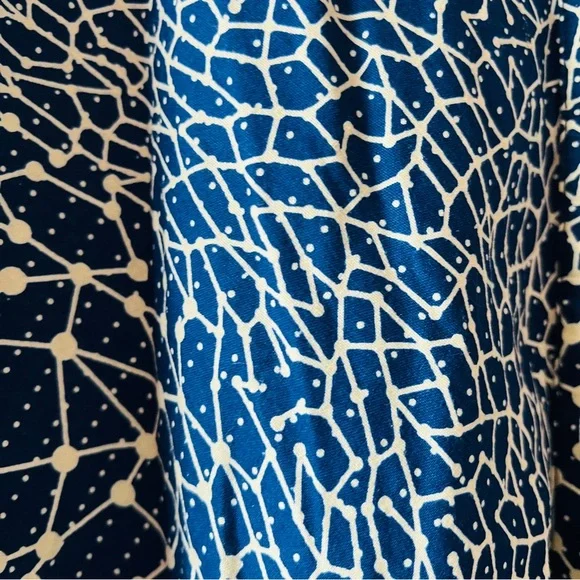 Zuri Bhoomki Navy Blue Printed A-Line Short Dress Size XS